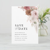 Invitation script tendance pampas rose poussiéreux enregistre (Debout devant)