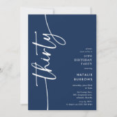 Invitation Script Thirty' 30th Birthday (Devant)