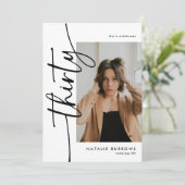 Invitation Script Thirty 4 Photo Collage 30th Birthday (Debout devant)