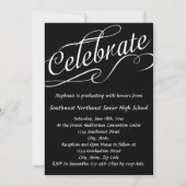 Invitation Script Tourbillonnant Black Graduate | Graduation (Dos)