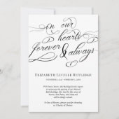 Invitation Script tourbillonnant Dans Nos Coeurs Pour Toujour (Devant)