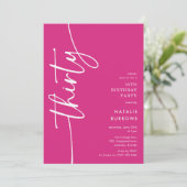 Invitation Script Trentième 30e Anniversaire (Debout devant)