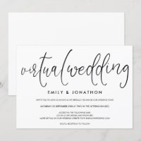 Script typographique simpliste Mariage virtuel