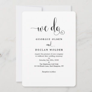 Invitation Script uniquement Nous faisons Calligraphie Faire-