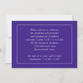 Invitation Script violet de fin d'études | Chic Lavender 2 Ph (Dos)
