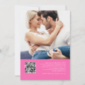 Invitation Script We Do Photo QR Code Hot Pink Mariage (Dos)