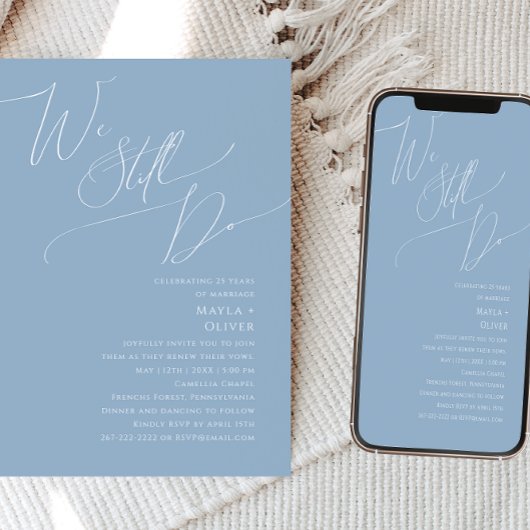 Invitation Script Whimsical | Bleu Nous Faisons Toujours Vo R