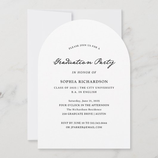 Invitation Script Whimsical | Chic Photo Graduation Party (Dos)
