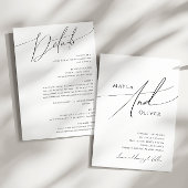 Invitation Script Whimsical Classique Tout En Un Mariage