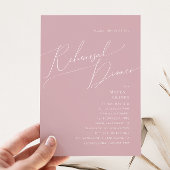 Invitation Script Whimsical | Dîner de répétition Rose Dusty