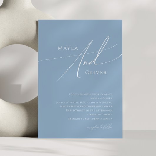 Invitation Script Whimsical | Dusty Blue Mariage