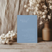 Invitation Script Whimsical | Dusty Blue Mariage traditionnel