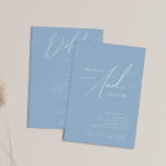 Invitation Script Whimsical | Dusty Blue Tout en un Mariage<br><div class="desc">Voici notre magnifique script lunatique | bleu poussiéreux tout en un faire-part de mariage parfait pour votre simple fête moderne de printemps de boho. Notre design élégant comprend une palette de couleurs vives et pastel avec un script de calligraphie vintage et chic. Que vous préfériez un style minimaliste ou classique,...</div>