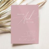 Invitation Script Whimsical | Dusty Rose Décontracté Mariage