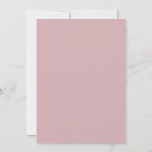 Invitation Script Whimsical | Dusty Rose Décontracté Mariage (Dos)