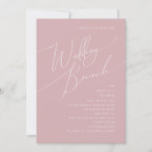 Invitation Script Whimsical | Dusty Rose Mariage Brunch (Devant)
