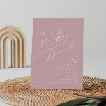 Invitation Script Whimsical | Dusty Rose Mariage Brunch<br><div class="desc">Voici notre magnifique script lunatique | mariage brunch rose poussiéreux invitation parfaite pour votre simple fête de printemps de boho moderne. Notre design élégant comprend une palette de couleurs vives et pastel avec un script de calligraphie vintage et chic. Que vous préfériez un style minimaliste ou classique, notre produit éditable...</div>