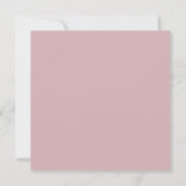 Invitation Script Whimsical | Dusty Rose Mariage Carré (Dos)
