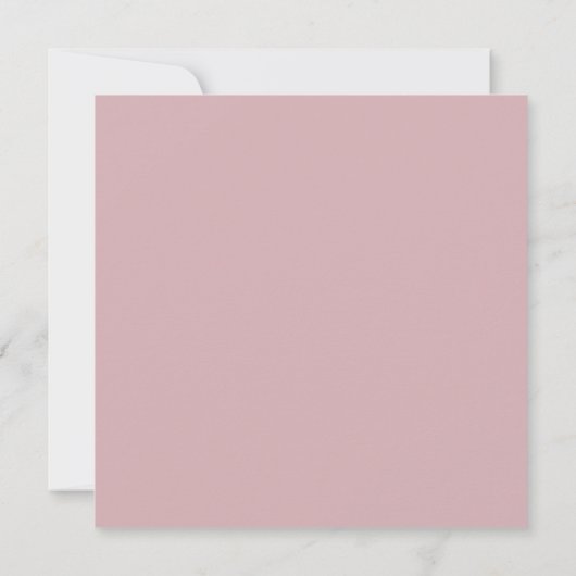 Invitation Script Whimsical | Dusty Rose Mariage Carré (Dos)