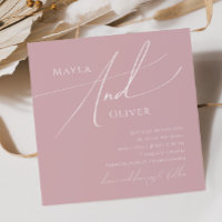 Script Whimsical | Dusty Rose Mariage Carré