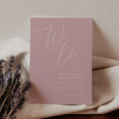 Invitation Script Whimsical | Dusty Rose Nous faisons Mariage