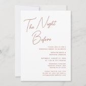 Invitation Script Whimsical En Terracotta Chic La Nuit Avant (Devant)
