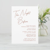 Invitation Script Whimsical En Terracotta Chic La Nuit Avant (Debout devant)