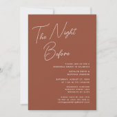 Invitation Script Whimsical En Terracotta Chic La Nuit Avant (Devant)