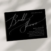 Invitation Script Whimsical | Fête des mariées horizontale no