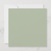 Invitation Script Whimsical | Mariage Carré Sage Green (Dos)