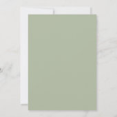 Invitation Script Whimsical | Mariage de monogramme vert Sage (Dos)