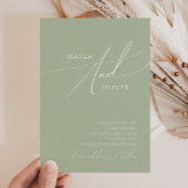 Invitation Script Whimsical | Mariage Décontracté Sage Green
