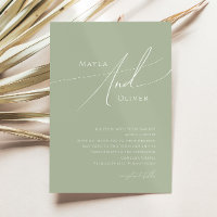 Script Whimsical | Mariage vert Sage