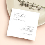 Invitation Script Whimsical Moderne minimaliste Mariage Carré<br><div class="desc">Notre "Whimsical Script Modern Minimalist Carré Faire-part de mariage" est le choix idéal pour les couples qui souhaitent ajouter une touche de fantaisie à leur grand jour. Cette invitation carré présente un design minimaliste avec des lignes épurées et une palette de couleurs moderne. La caractéristique principale de ce design est...</div>