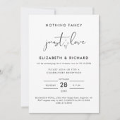 Invitation Script Whimsical Rien de fantaisie Juste Amour Mar (Devant)