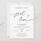 Invitation Script Whimsical Rien de fantaisie Juste Amour Mar (Devant)