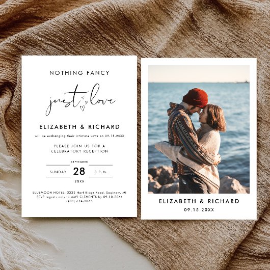 Invitation Script Whimsical Rien de fantaisie Juste Amour Mar