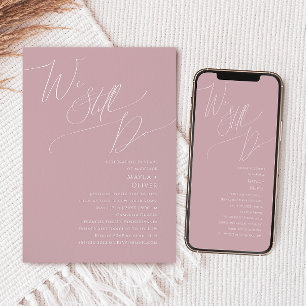 Invitation Script Whimsical Rose Nous Continuons À Vow Reno