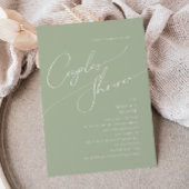 Invitation Script Whimsical | Sage Green Couples Douche