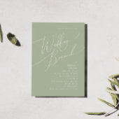 Invitation Script Whimsical | Sage Green Mariage Brunch