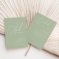 Script Whimsical | Sage Vert tout en un Mariage