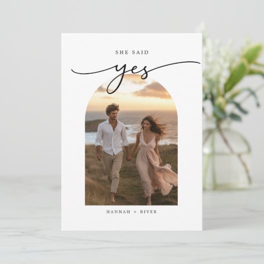 Invitation Script Whimsy Rustic Cliffside Fête des mariées ph (Debout devant)