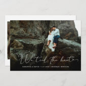 Invitation Scripted Hearts | Annonce de Mariage en Elopement (Devant / Derrière)