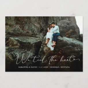 Invitation Scripted Hearts   Annonce de mariage en fuite phot