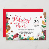 Invitation Scripts de Noël et bonbons de Noël (Devant / Derrière)
