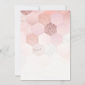 Invitation Scripts de pinceau Rose Gold Tiles 21e anniversair (Dos)
