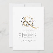 Invitation Scripts or blanc classique pour impression ou Mari (Devant)