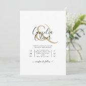 Invitation Scripts or blanc classique pour impression ou Mari (Debout devant)