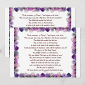 Invitation Scripture, Psaume 11, Purple Roses (Devant / Derrière)