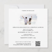 Invitation *~* Scroll Lily AR12 QR PHOTO RSVP Floral Mariage (Dos)